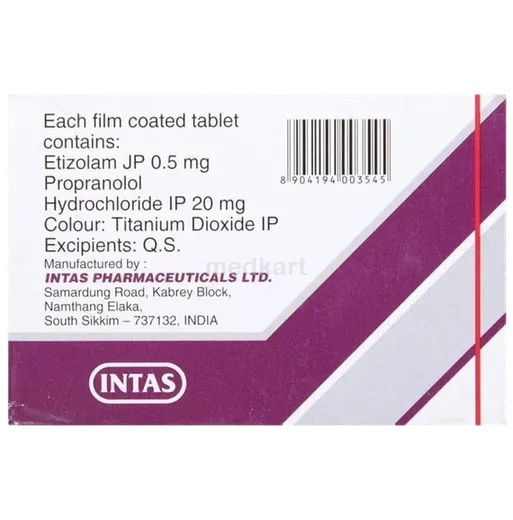 etilaam pro 20mg tablet 10's